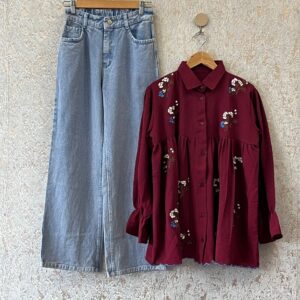 Stylish Pant with loosefit pant